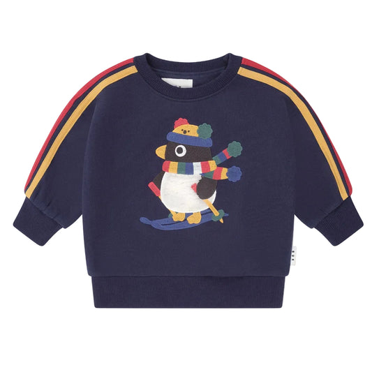 Huxbaby Ski Percy Stripe Drop Shoulder Sweatshirt