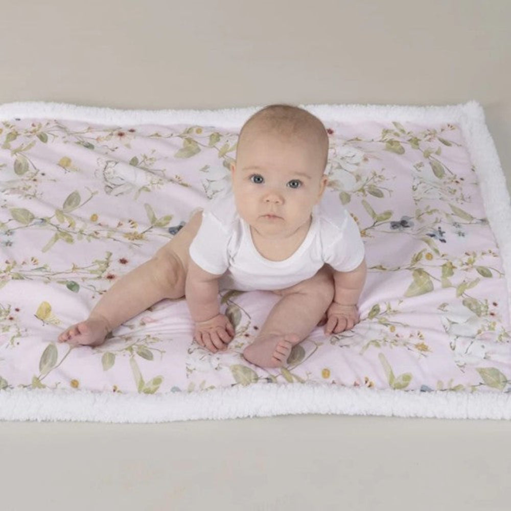 Bubba Blue Reversible Cuddle Blanket - Sleeping Bunny