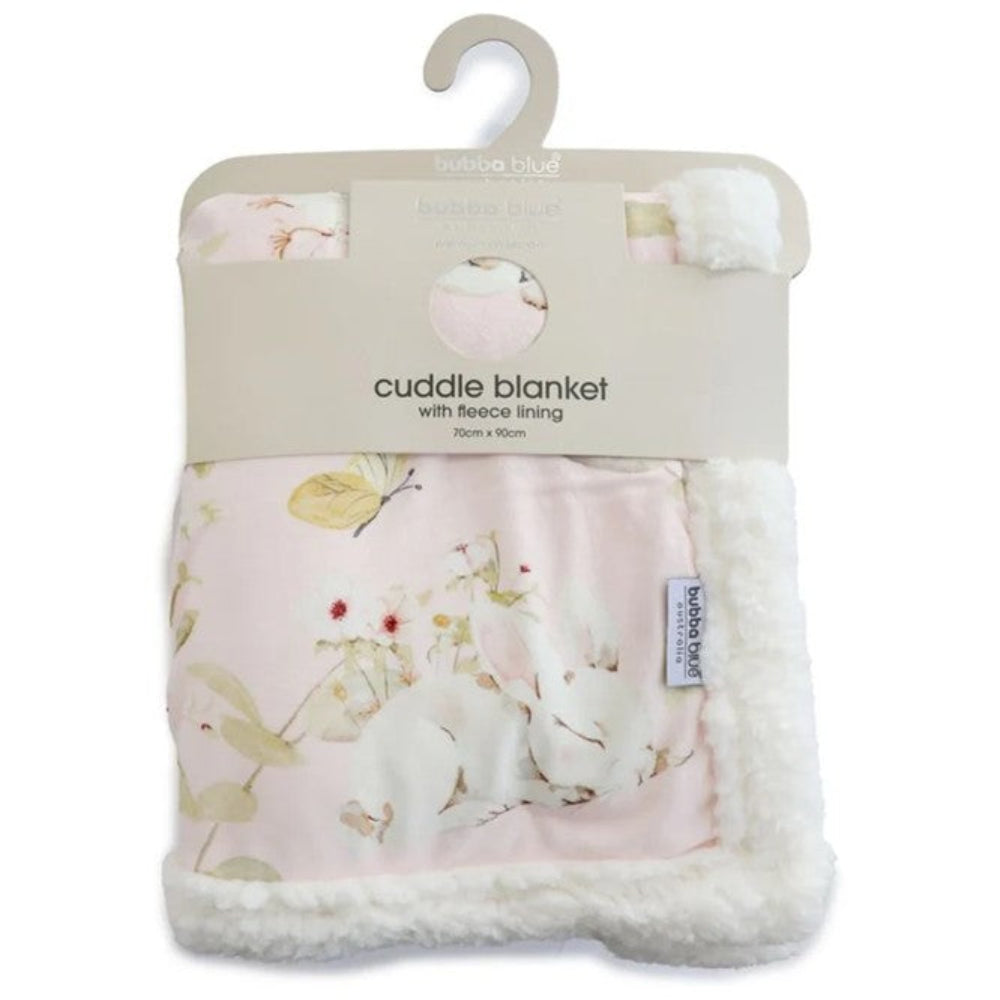 Bubba Blue Reversible Cuddle Blanket - Sleeping Bunny