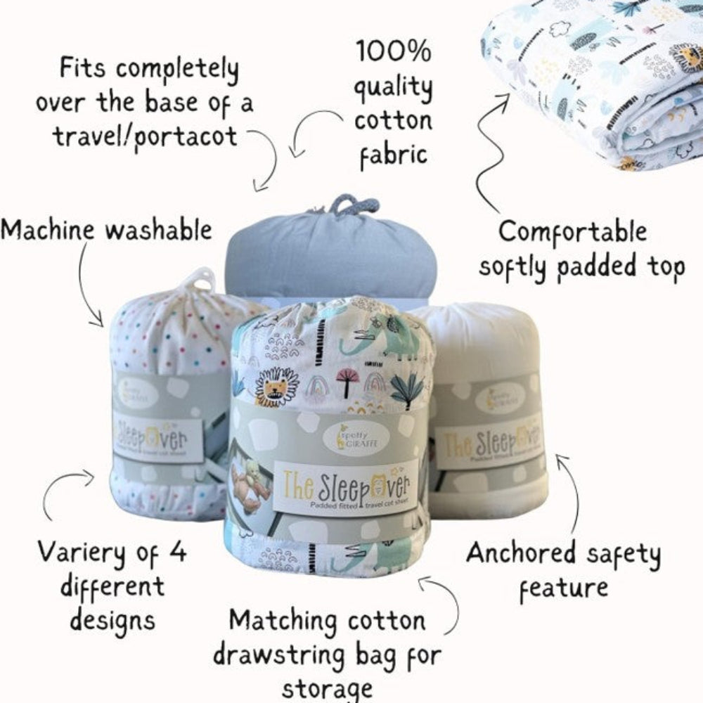 The Sleepover for Travel Cot - Polka Dots