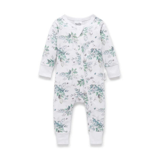 Aster + Oak Snuggle Bug LS Zip Romper