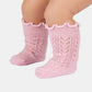 Toshi Organic Socks Knee - Frilly Lace - Misty Rose