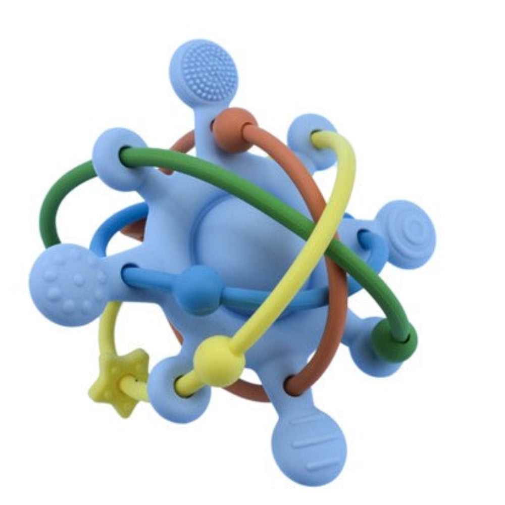 Koala Dream Silicone Sensor Space Rattle Teether - Blue