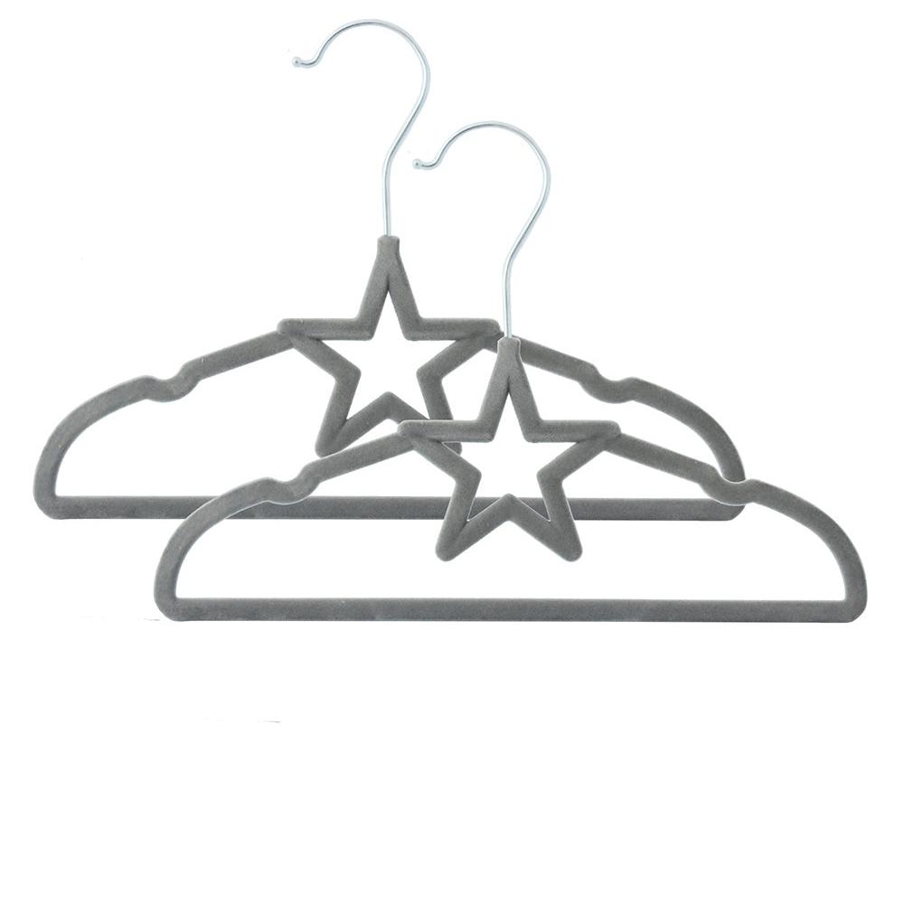 Living Textiles Coat Hanger 6 Pk - Grey