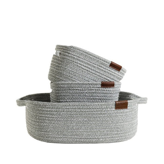 Living Textiles 3 pce Rope Storage Set - Sage