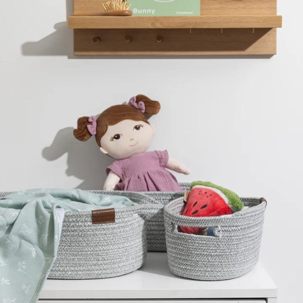 Living Textiles 3 pce Rope Storage Set - Sage