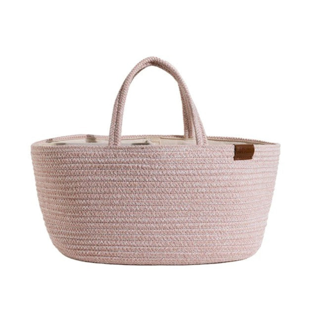 Living Textiles Cotton Rope Storage Caddy - Pink
