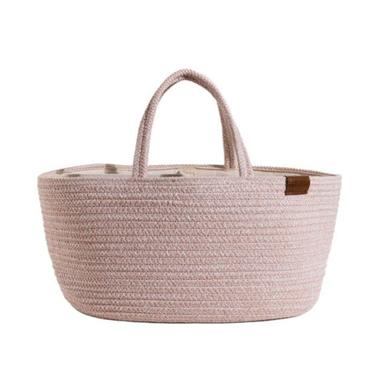 Living Textiles Cotton Rope Storage Caddy - Pink