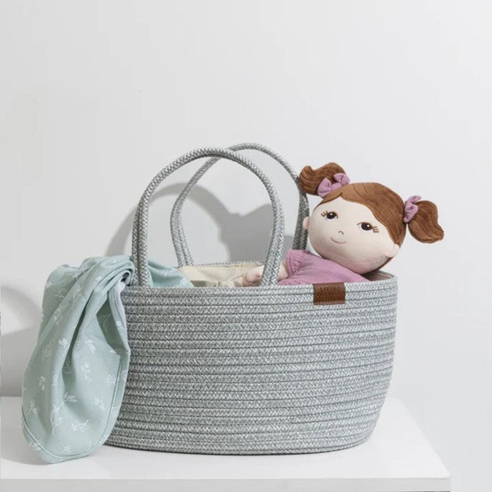 Living Textiles Cotton Rope Storage Caddy - Sage