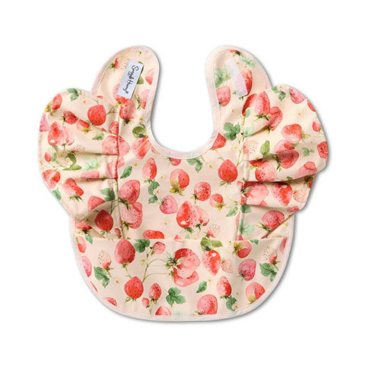 Snuggle Hunny Frill Snuggle Bib - Strawberry