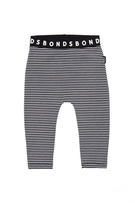 Bonds Stretchies Legging - Black/White Stripe