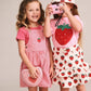 Huxbaby Strawberry Emb Stripe Pinafore