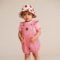 Huxbaby Strawberry Emb Stripe Playsuit