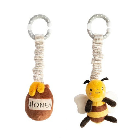 Living Textiles Stroller Toy 2pk - Bee and Honey Pot