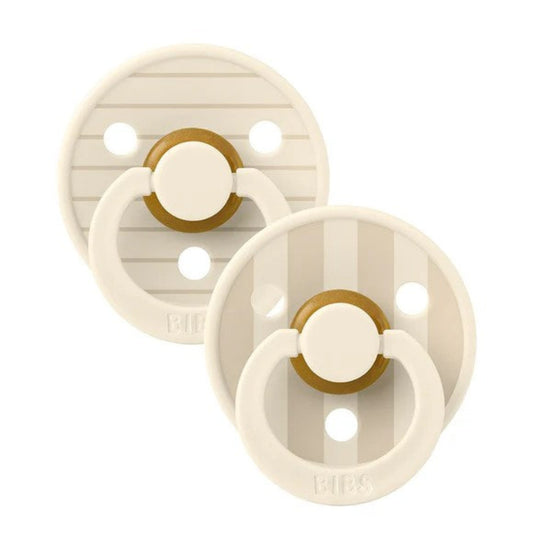 Bibs Soothers 2 pk Studio Colour - Pin Ivory Vanilla Mix
