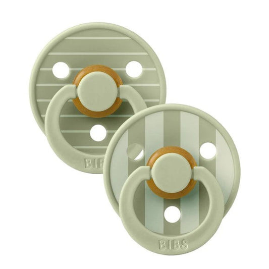 Bibs Soothers 2 pk Studio Colour - Pin Sage Mix