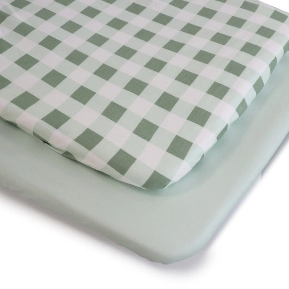 Bubba Blue Bubba Sundae 2 pk Jersey Bedside Sleeper Sheets - Greentea