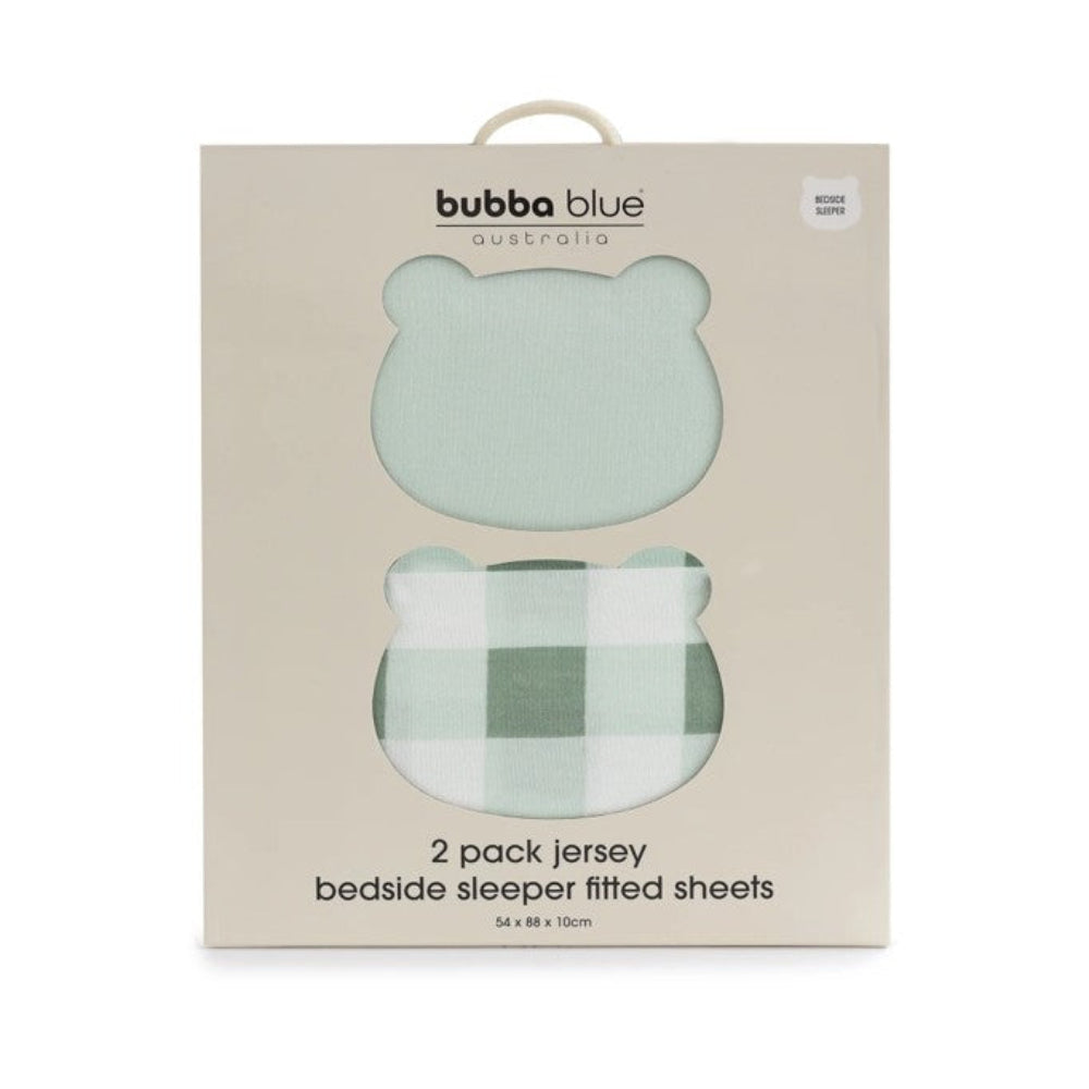 Bubba Blue Bubba Sundae 2 pk Jersey Bedside Sleeper Sheets - Greentea