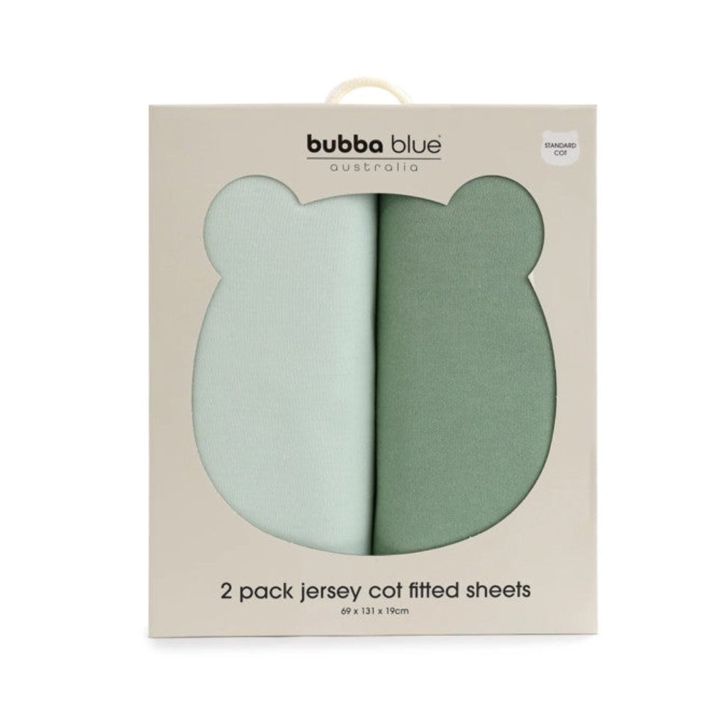 Bubba Blue Bubba Sundae 2 pk Jersey Cot Sheets - Greentea