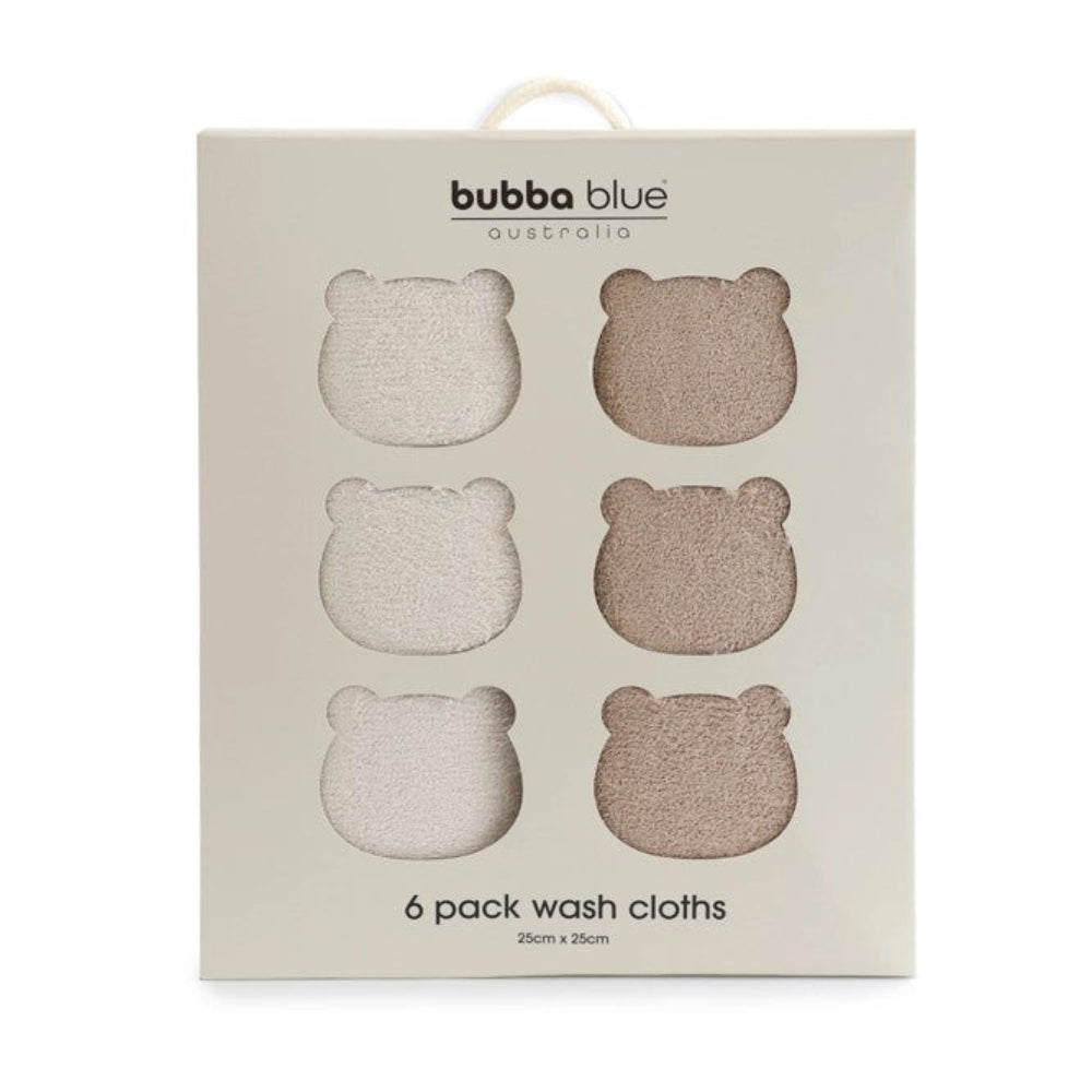 Bubba Blue Bubba Sundae 6 pk Face Washers - Chestnut