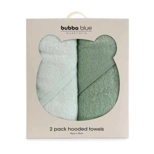 Bubba Blue Bubba Sundae 2 pk Hooded Towels - Greentea