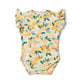 Snuggle Hunny Organic Short Sleeve Bodysuit with Frill - Sunny Citrus