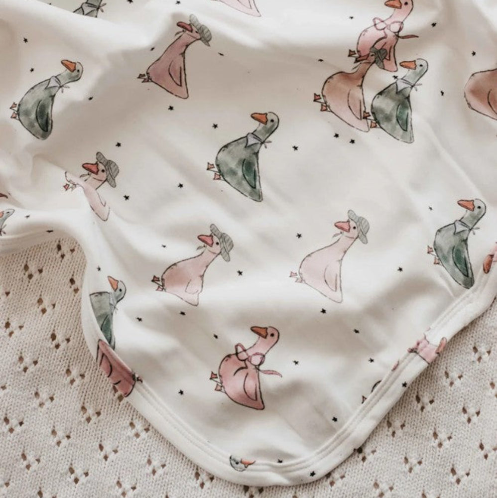Bencer and Hazelnut Jersey Swaddle - Silly Goose