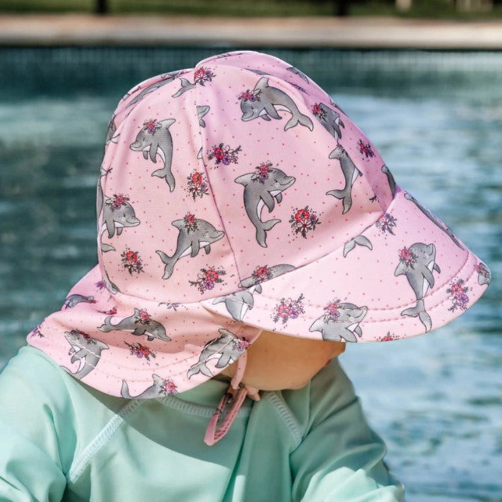 Bedhead Swim Legionnaire Flap Beach Hat - Dolphin