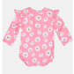 Toshi Swim Onesie Long Sleeve Ripple - Daisy Watermelon