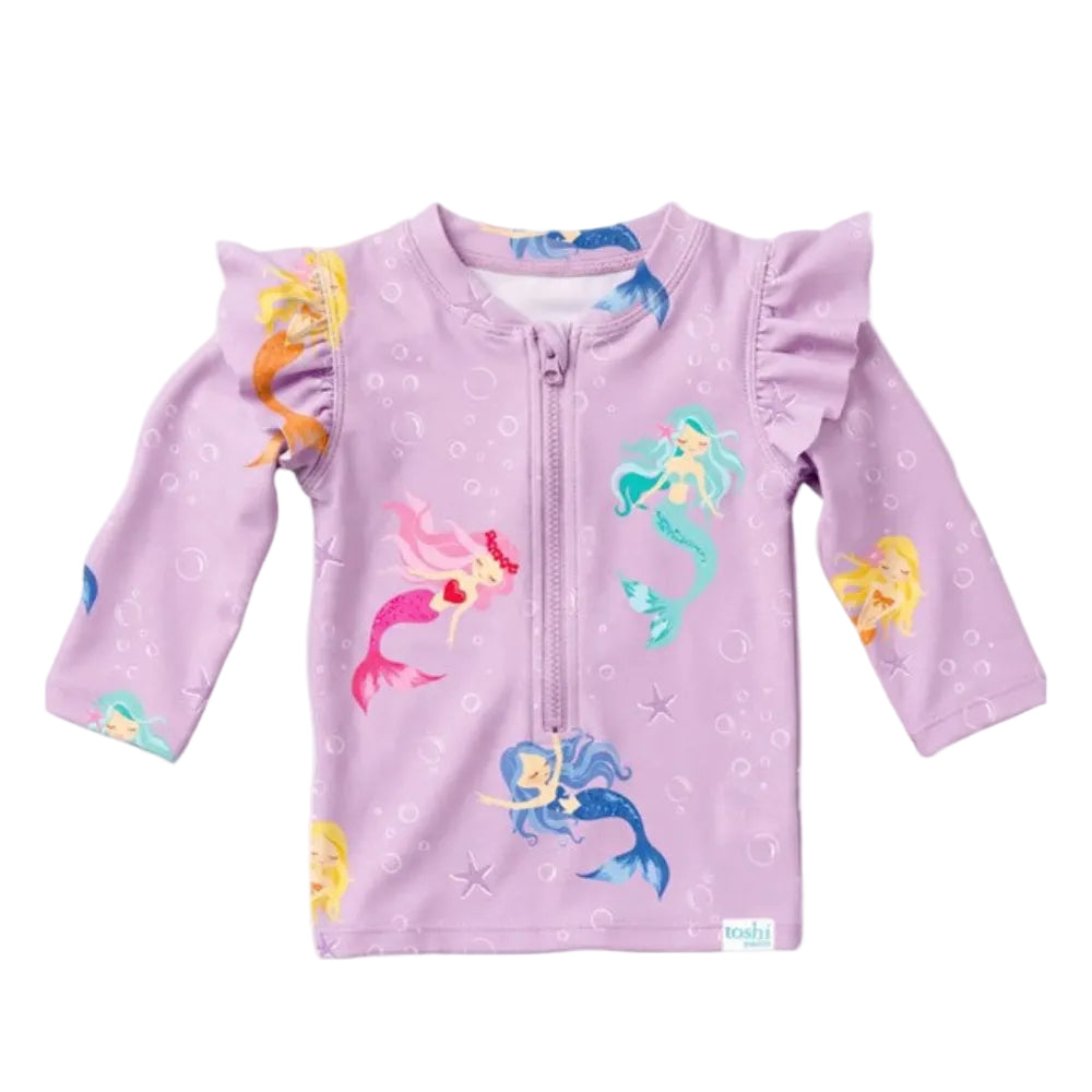 Toshi Swim Rashie Long Sleeve Twinkle - Princess Mermaid