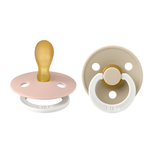 Bibs Symmetrical GLOW Soothers 2 pk - Blush/Vanilla