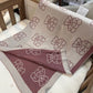 Thread the Word Teddy Bear Knitted Bassinet Blanket - Fog-Mauve