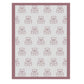 Thread the Word Teddy Bear Knitted Bassinet Blanket - Fog-Mauve