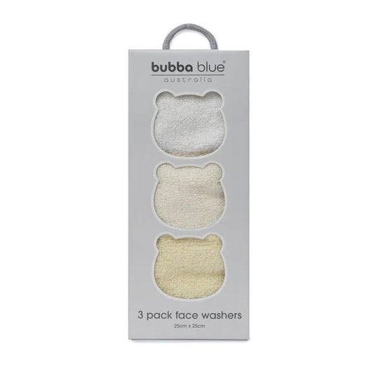 Bubba Blue Terrazzo 3 pk Wash Cloths - Butter/Wheat