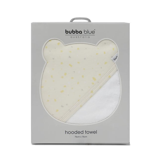Bubba Blue Terrazzo Essentials Hooded Towel - Wheat