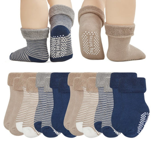 Big Softies Anti Slip Terry Socks - 8 pk - Boys