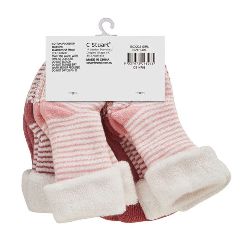 Big Softies Anti Slip Terry Socks - 8 pk - Girls