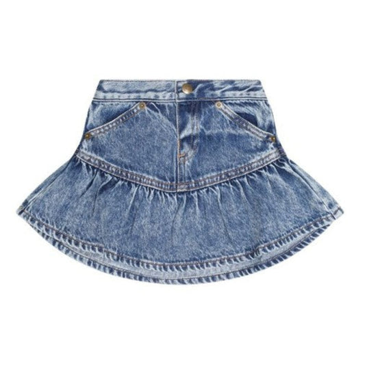 Huxbaby Dreamy Denim Tiered Skirt