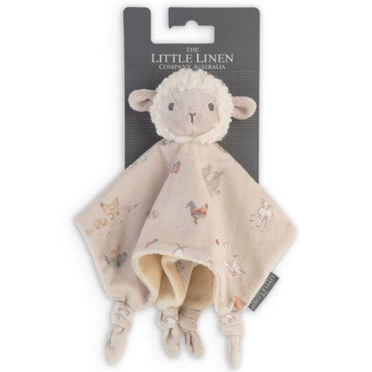 Little Linen Lovie Comforter - Farmyard Lamb