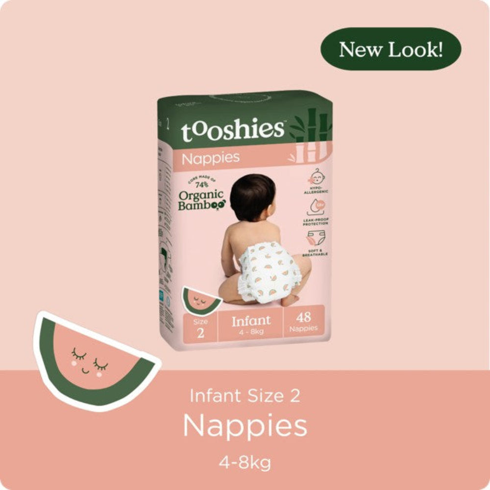 Tooshies ECO Nappies - Size 2 Infant 4-8 kg - 48 pk