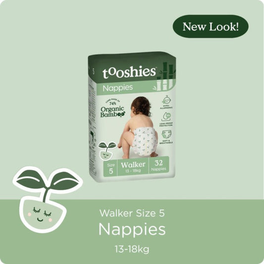 Tooshies ECO Nappies - Size 5 Walker 13-18 kg - 32 pk