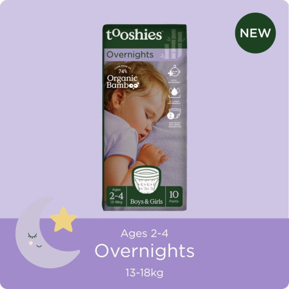 Tooshies Overnights Age 2-4 - 10pk
