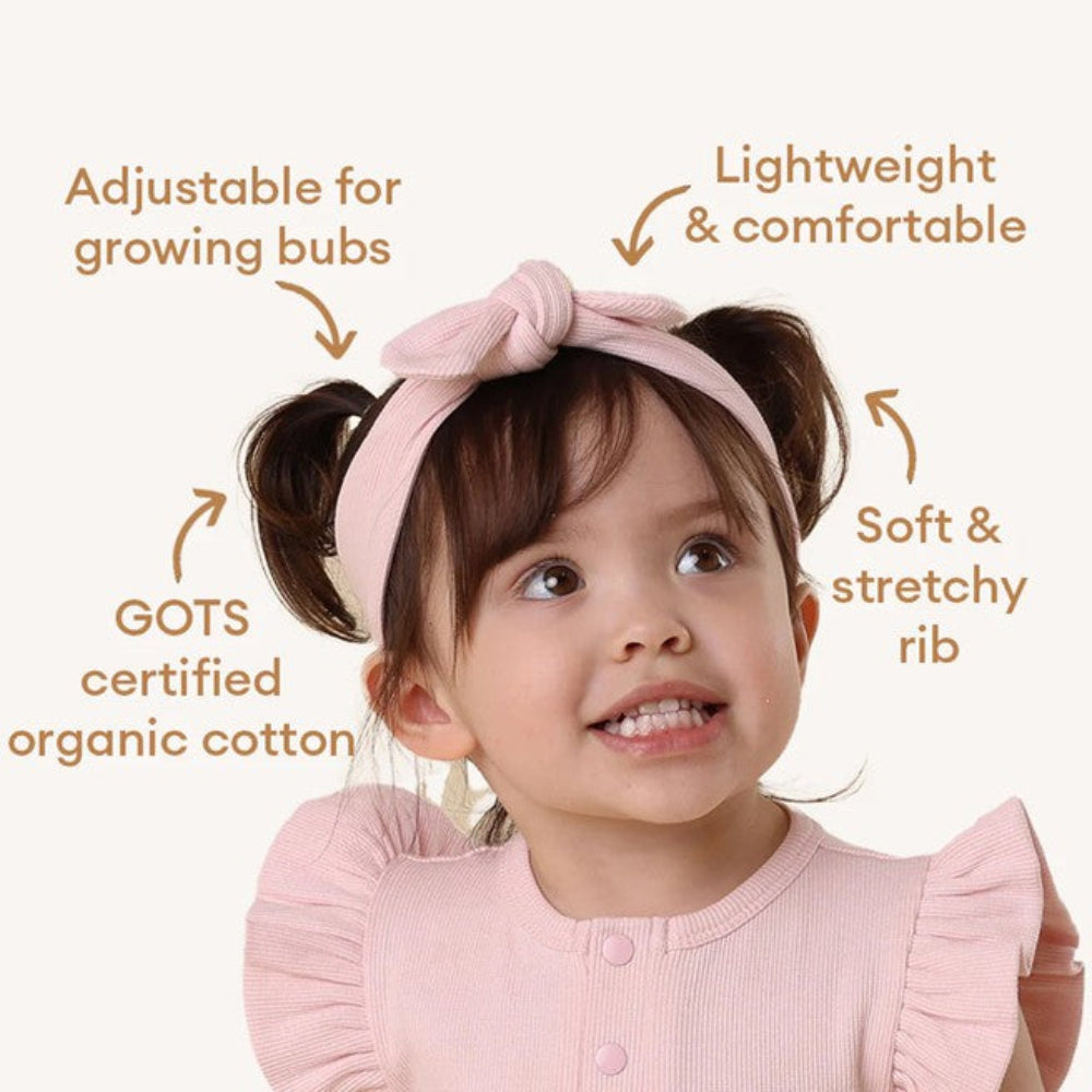 Snuggle Hunny Ribbed Topknot - Baby Pink