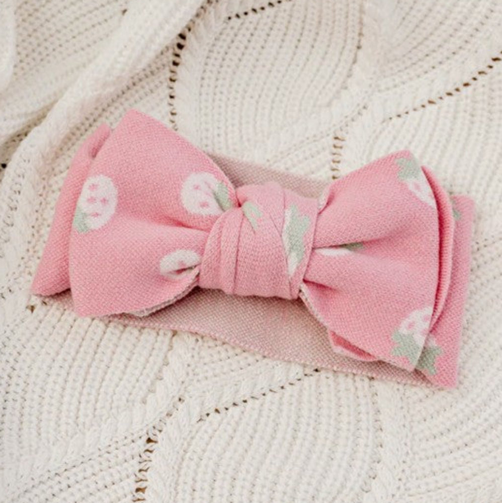 Confetti Kidz Oversized Knit Top Knot - Strawberry Kisses