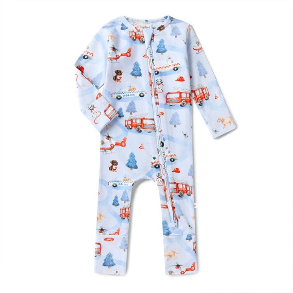 Snuggle Hunny Organic Snugglesuit Convertible Romper - To the Rescue