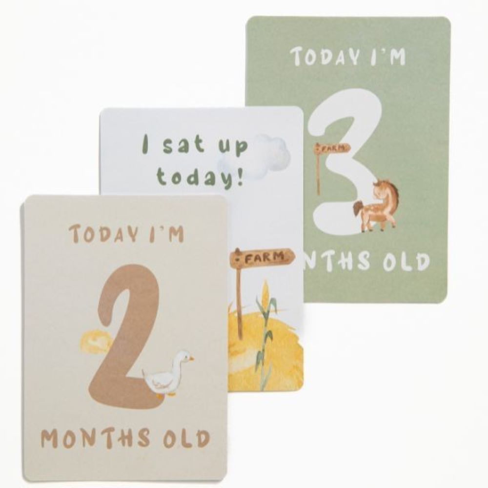 Living Textiles Milestone Cards - Tractor Ride