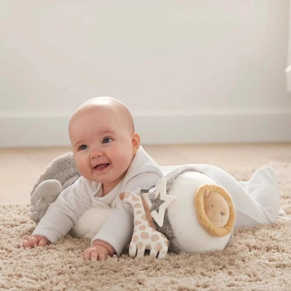 Mamas & Papas Tummy Time Roll - Welcome to the World - Grey
