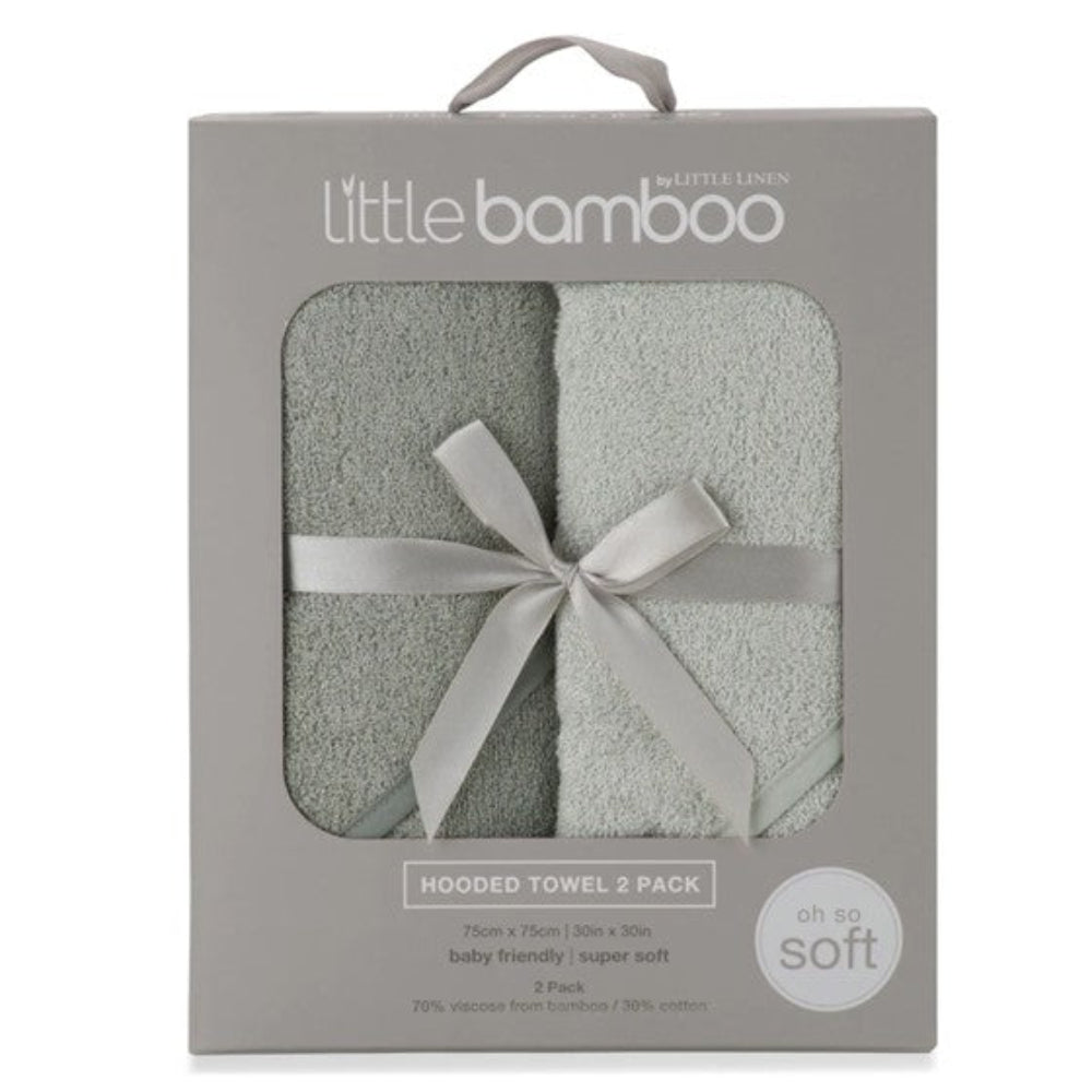 Little Bamboo Hooded Towel 2 Pk - Turtle Bay
