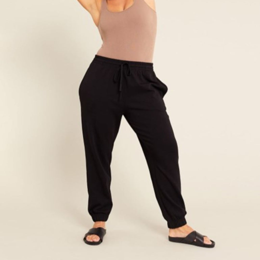 Boody Unisex Cuffed Sweat Pants - Black