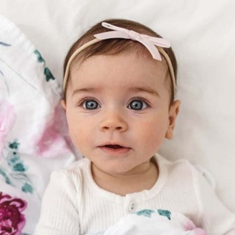 Snuggle Hunny Velvet Bow - White